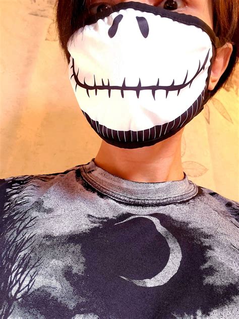 Jack Skellington Face Mask | Nightmare Before Christmas Tim Burton ...