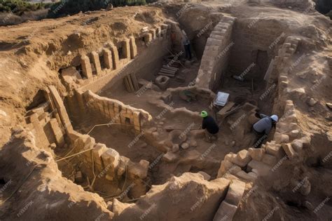premium photo archaeological site revealing ancient construction