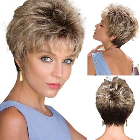 paruka vlasy kratke synteticke tmave hnede damske allegro