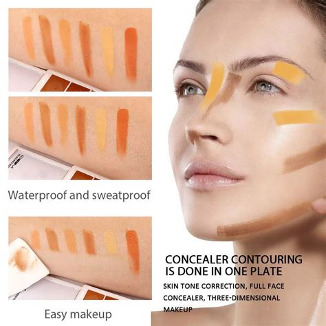 waterproof color corrector palette  dark circles red marks scars