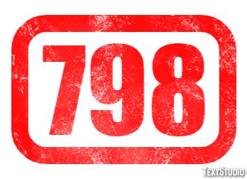 798 Text Effect and Logo Design Number