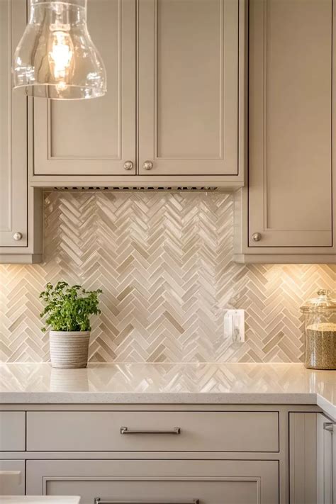 Beige Kitchen Cabinets: Elevate Your Space with Textured Backsplash