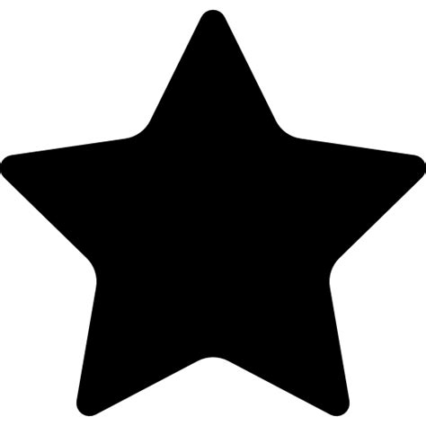 Negro silueta de la estrella | Icono Gratis