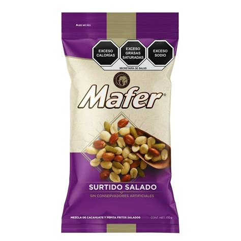 CACAHUATE MAFER SURTIDO SALADO 170 GR.