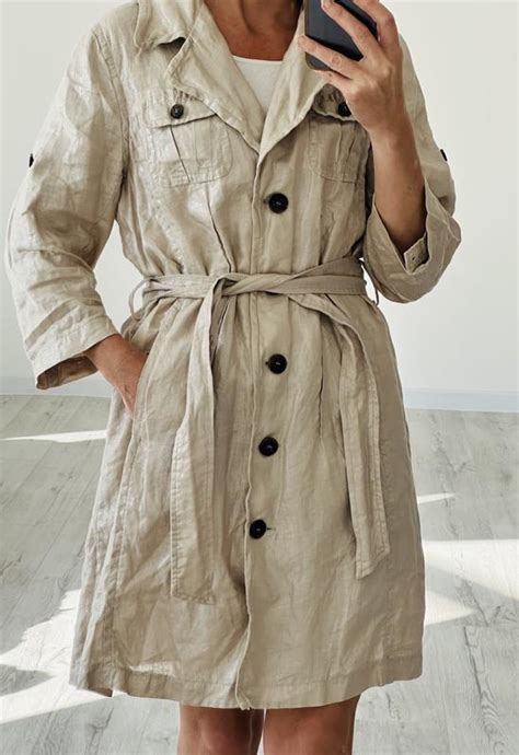 Плащ тренч платья льняное лен zara с серебряным напылением — цена 1332 ...