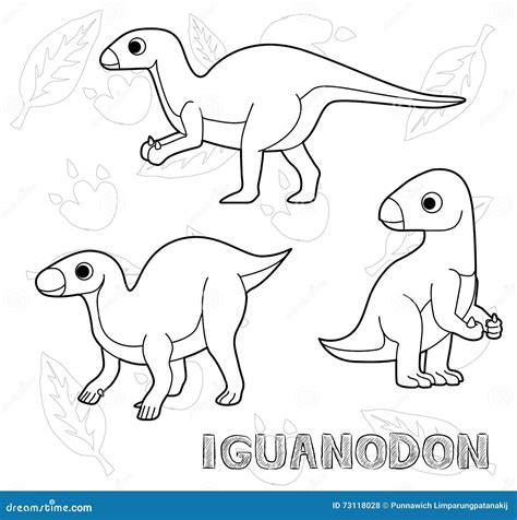 Cute Iguanodon Cartoon Stock Image | CartoonDealer.com #43472551
