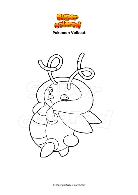 Coloring page Pokemon Volbeat - Supercolored.com