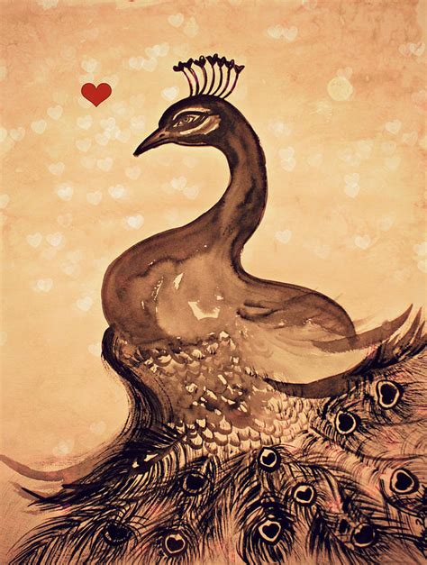 Vintage Peacock Painting by Alma Yamazaki - Pixels