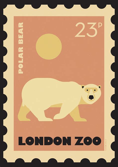 Vintage style London Zoo Animal Stamp Prints on Behance