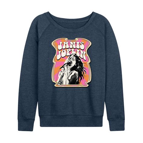 Janis Joplin - Poster Style - Women's Lightweight French Terry Long