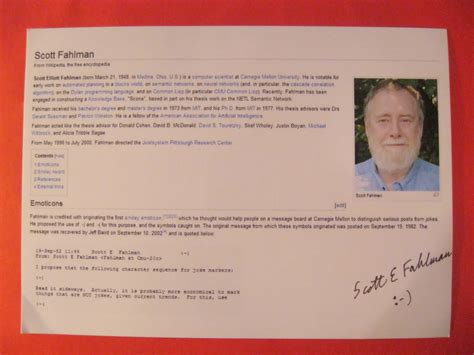 Autograph VIP: Succes 2011: Scott Fahlman, computer scientist credited ...