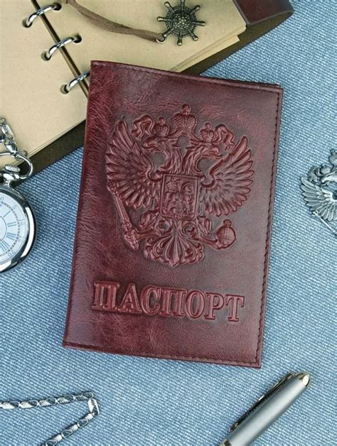 Обложка для паспорта из натуральной кожи / Обложка для документов ...