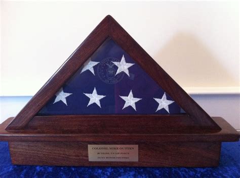 memorial flag display case  etched seal etsy