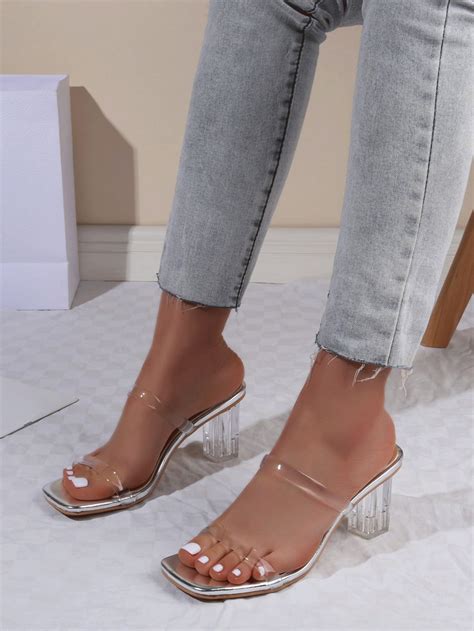 Clear Mule Sandals | Cute shoes heels, Girly shoes, Trending sandals