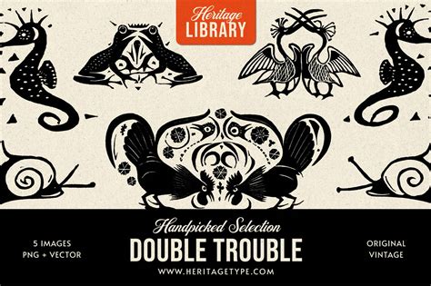 Double Trouble | Free Illustrations | Heritage Type Co.