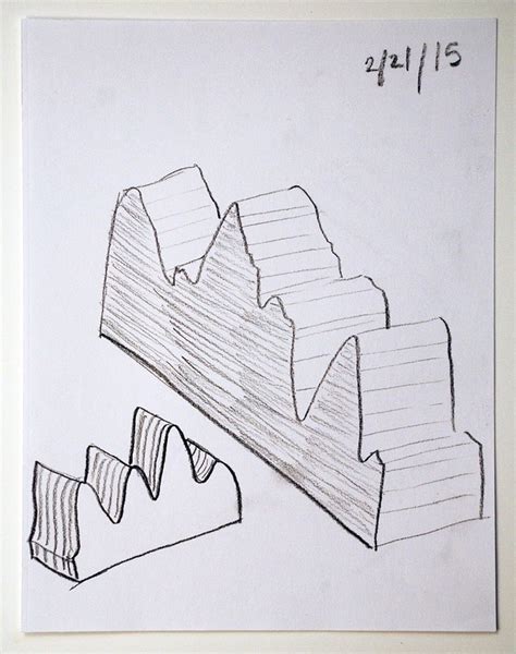 laminated mountain form study    artwork  barry beach