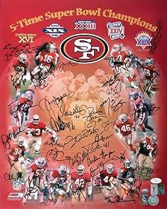 San Francisco 49ers Team Signed Autographed Photo - 16x20 - LOA, Rice ...