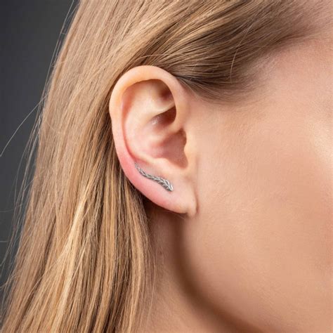 Срібні сережки кафи "Листочки" 🍃 | Замовити в Україні - Sirius-Jewelry