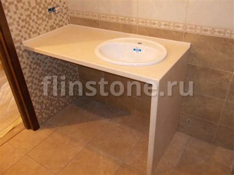 Столешница с вертикальной опорой в ванную комнату купить в Москве с ...