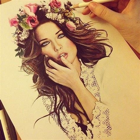 Рисунок девушки карандашом #картинки #рисунок #портрет #девушка #арт # ...