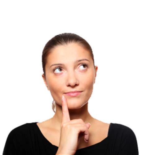 Thinking woman PNG