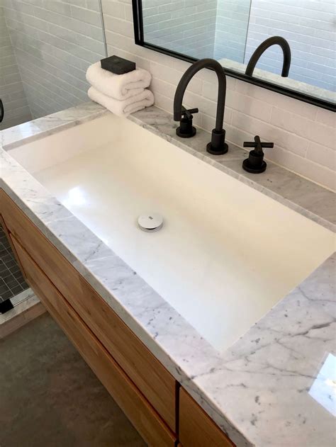 Extra Wide Bathroom Sink Capri Grey Oak & Carrara Vanity Unit 1000mm