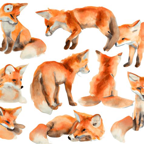 Watercolor Baby Foxes · Creative Fabrica