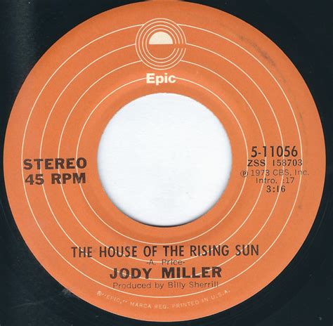 Jody Miller – House Of The Rising Sun / In The Name Of Love (1973 ...