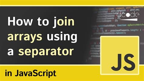 array join method  javascript arrayprototypejoin youtube