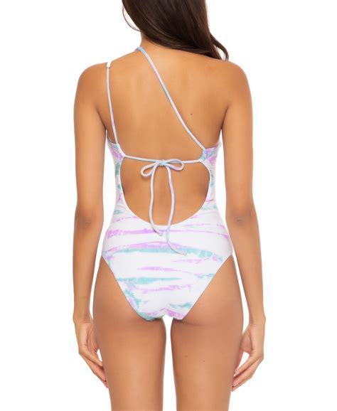 Becca Women’s Iconic Asymmetric Ribbed Tie-Dye One-Piece Swimsuit