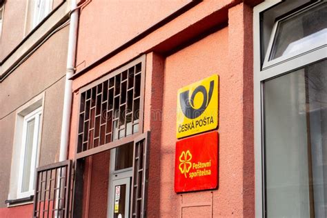 The Logo of Ceska Posta Post Office Delivery Company Above the Entrance ...