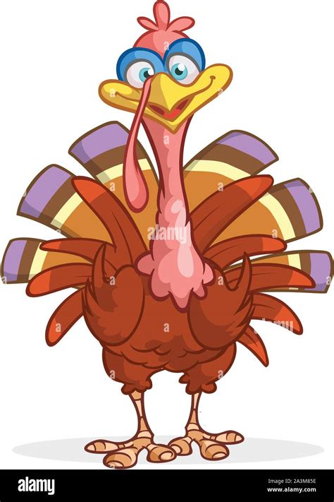 Cartoon funny turkey character for Thanksgiving Stock Vector Image ...