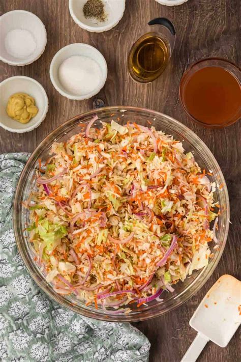 Vinegar Coleslaw Recipe - Eating on a Dime