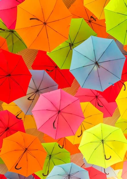 Premium Photo | Colorful umbrellas