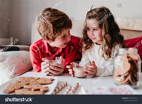 Beautiful Brother Sister Home Having Delicious Stock Photo 1579772416 ...