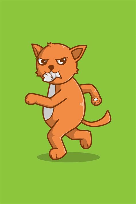 Cat steal fish cartoon illustration 5003811 Vector Art at Vecteezy