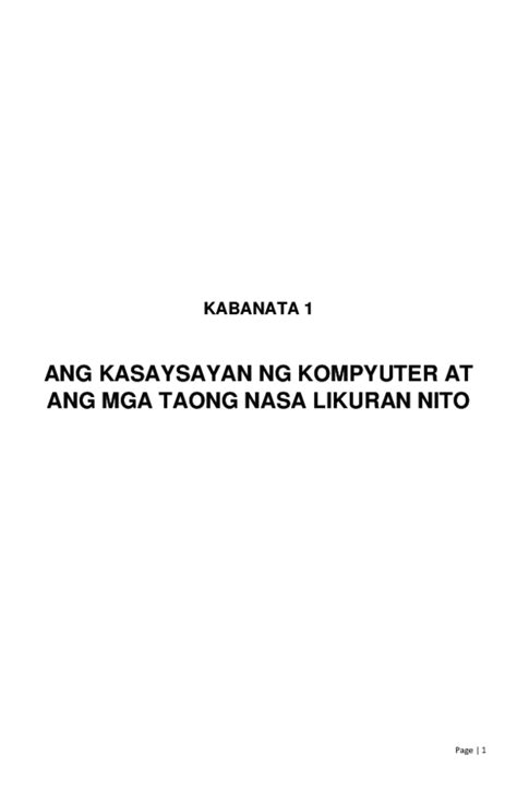 ang kasaysayan ng kompyuter  ang mga taong nasa likuran nito