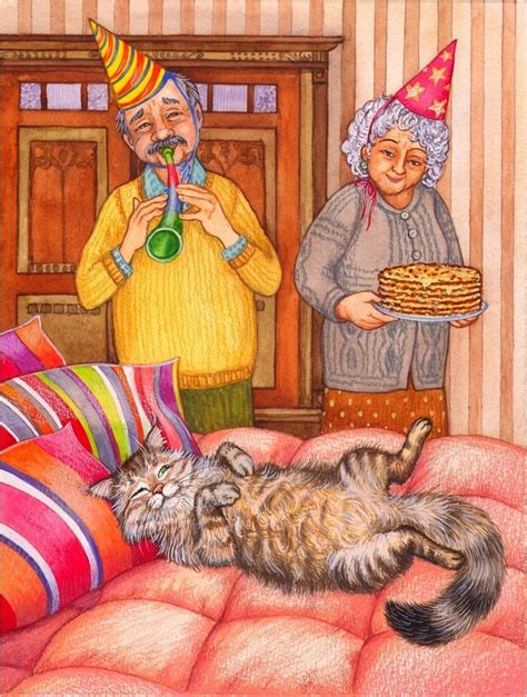 Иллюстрация День рождения Нюси в стиле детский | Illustrators.ru