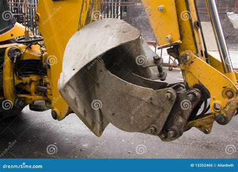 yellow digger stock photo image  work construction