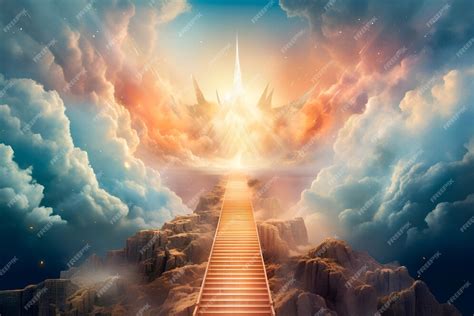 Premium Photo | Cultural and religious synthesis surreal path to divine ...