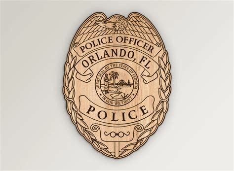 Orlando Florida Police Officer Badge SVG Vector Files | Vector911