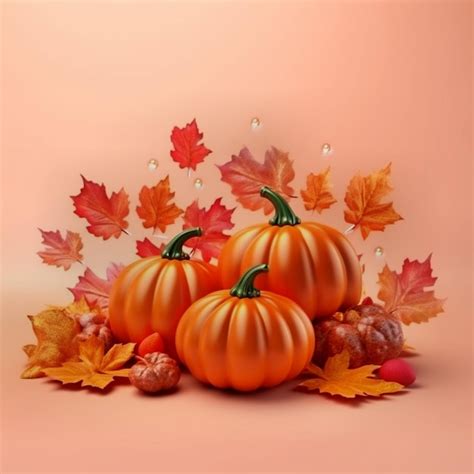 Premium Photo | Thanksgiving decor happy fall