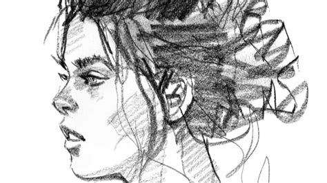 Female face side view Drawing Reference and Sketches for Artists