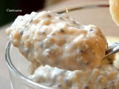 Йогурт с овсянкой, фруктами и семенами чиа : Низкокалорийные рецепты