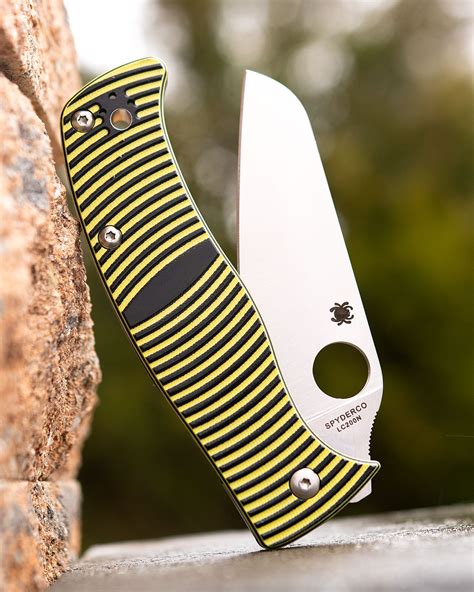 Spyderco Caribbean Series Folding Knife 3.7" LC200N Sheepsfoot Plain ...