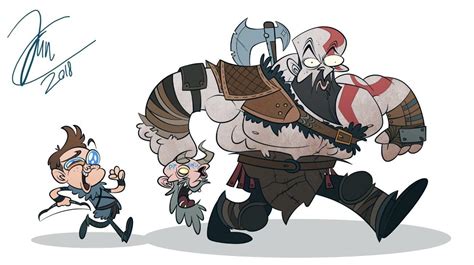 Some fan art of the wacky trio : r/GodofWar