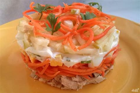 Салат с корейской морковкой | Recept