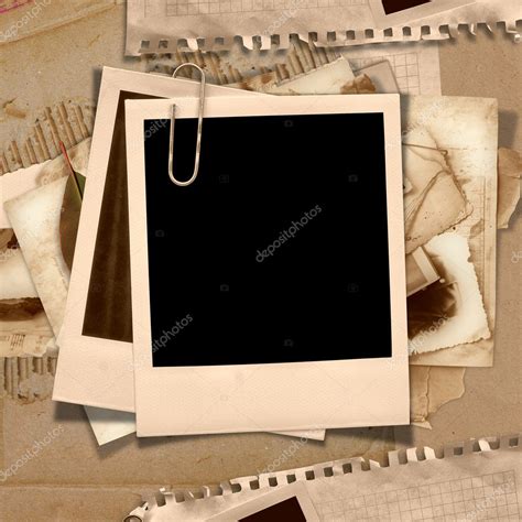 Vintage background with polaroid frame — Stock Photo © chiffa #11544096