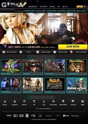 Gorilla Casino - Spela med upp till 5000 kr i bonus!