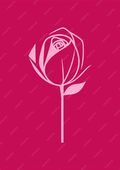 Premium Vector | Hand drawn outline illustration of a single rose